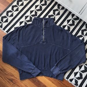Brandy Melville Quarter-Zip Waffle Thermal